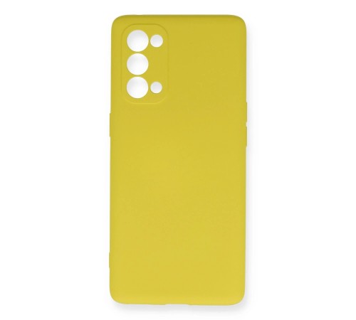 Oppo Reno 5 Kılıf Nano içi Kadife Silikon - Sarı Oppo Reno 5 Kılıf Nano içi Kadife Silikon - Sarı