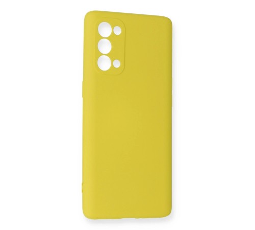 Oppo Reno 5 Kılıf Nano içi Kadife Silikon - Sarı Oppo Reno 5 Kılıf Nano içi Kadife Silikon - Sarı