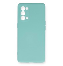 Oppo Reno 5 Pro Kılıf Nano içi Kadife Silikon - Turkuaz