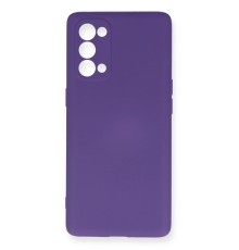 Oppo Reno 5 Pro Kılıf Nano içi Kadife Silikon - Mor