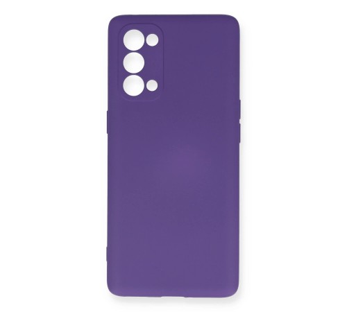 Oppo Reno 5 Pro Kılıf Nano içi Kadife Silikon - Mor Oppo Reno 5 Pro Kılıf Nano içi Kadife Silikon - Mor