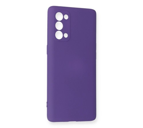 Oppo Reno 5 Pro Kılıf Nano içi Kadife Silikon - Mor Oppo Reno 5 Pro Kılıf Nano içi Kadife Silikon - Mor