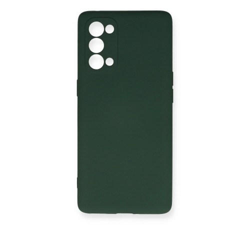 Oppo Reno 5 Pro Kılıf Nano içi Kadife Silikon - Koyu Yeşil Oppo Reno 5 Pro Kılıf Nano içi Kadife Silikon - Koyu Yeşil