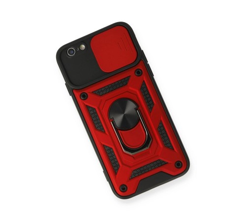 iPhone 6 Kılıf Pars Lens Yüzüklü Silikon - Kırmızı iPhone 6 Kılıf Pars Lens Yüzüklü Silikon - Kırmızı