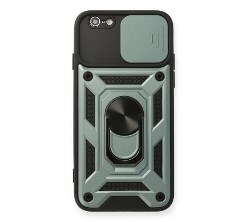 iPhone 6 Kılıf Pars Lens Yüzüklü Silikon - Yeşil iPhone 6 Kılıf Pars Lens Yüzüklü Silikon - Yeşil