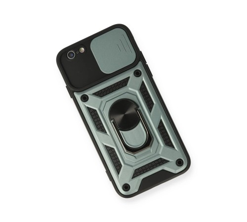iPhone 6 Kılıf Pars Lens Yüzüklü Silikon - Yeşil iPhone 6 Kılıf Pars Lens Yüzüklü Silikon - Yeşil
