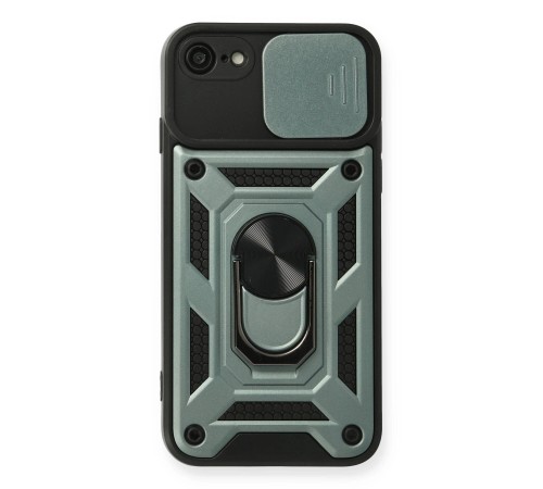 iPhone 7 Kılıf Pars Lens Yüzüklü Silikon - Yeşil iPhone 7 Kılıf Pars Lens Yüzüklü Silikon - Yeşil
