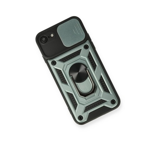 iPhone 7 Kılıf Pars Lens Yüzüklü Silikon - Yeşil iPhone 7 Kılıf Pars Lens Yüzüklü Silikon - Yeşil