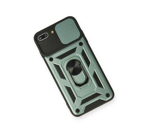 iPhone 7 Plus Kılıf Pars Lens Yüzüklü Silikon - Yeşil iPhone 7 Plus Kılıf Pars Lens Yüzüklü Silikon - Yeşil