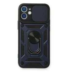iPhone 11 Kılıf Pars Lens Yüzüklü Silikon - Lacivert