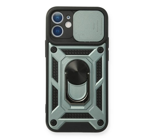 iPhone 11 Kılıf Pars Lens Yüzüklü Silikon - Yeşil iPhone 11 Kılıf Pars Lens Yüzüklü Silikon - Yeşil