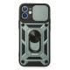 iPhone 11 Kılıf Pars Lens Yüzüklü Silikon - Yeşil