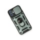 iPhone 11 Kılıf Pars Lens Yüzüklü Silikon - Yeşil