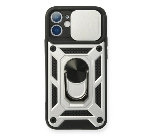 iPhone 11 Kılıf Pars Lens Yüzüklü Silikon - Gümüş iPhone 11 Kılıf Pars Lens Yüzüklü Silikon - Gümüş