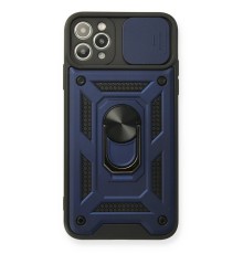 iPhone 11 Pro Kılıf Pars Lens Yüzüklü Silikon - Lacivert