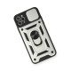 iPhone 11 Pro Kılıf Pars Lens Yüzüklü Silikon - Gümüş