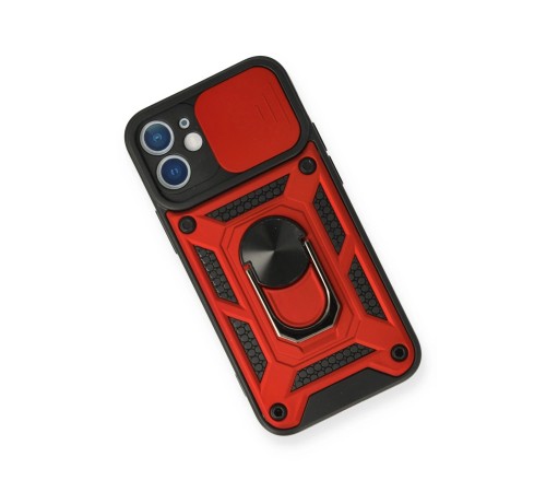 iPhone 12 Kılıf Pars Lens Yüzüklü Silikon - Kırmızı iPhone 12 Kılıf Pars Lens Yüzüklü Silikon - Kırmızı