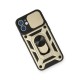 iPhone 12 Kılıf Pars Lens Yüzüklü Silikon - Gold