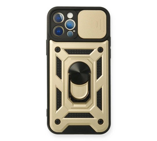 iPhone 12 Pro Kılıf Pars Lens Yüzüklü Silikon - Gold iPhone 12 Pro Kılıf Pars Lens Yüzüklü Silikon - Gold