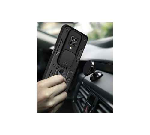 Xiaomi Redmi Note 9 Pro Kılıf Pars Lens Yüzüklü Silikon - Lacivert