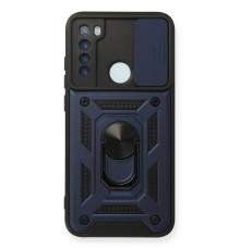 Xiaomi Redmi Note 8 Kılıf Pars Lens Yüzüklü Silikon - Lacivert