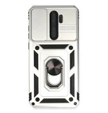 Xiaomi Redmi Note 8 Pro Kılıf Pars Lens Yüzüklü Silikon - Gümüş