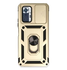 Xiaomi Redmi Note 10 Pro Kılıf Pars Lens Yüzüklü Silikon - Gold