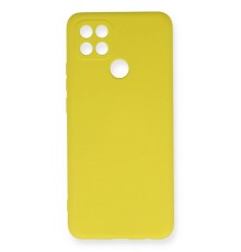 Oppo A15 Kılıf Nano içi Kadife Silikon - Sarı