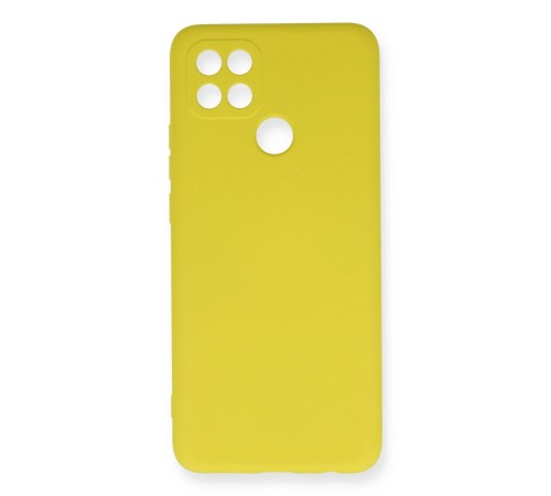 Oppo A15 Kılıf Nano içi Kadife Silikon - Sarı Oppo A15 Kılıf Nano içi Kadife Silikon - Sarı
