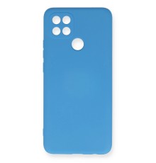 Oppo A15 Kılıf Nano içi Kadife Silikon - Mavi
