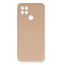 Oppo A15 Kılıf Nano içi Kadife Silikon - Pudra