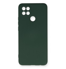Oppo A15 Kılıf Nano içi Kadife Silikon - Koyu Yeşil