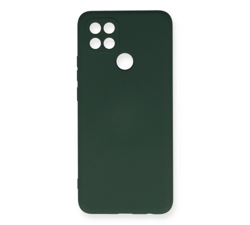 Oppo A15 Kılıf Nano içi Kadife Silikon - Koyu Yeşil Oppo A15 Kılıf Nano içi Kadife Silikon - Koyu Yeşil