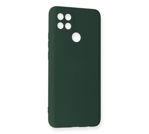 Oppo A15 Kılıf Nano içi Kadife Silikon - Koyu Yeşil Oppo A15 Kılıf Nano içi Kadife Silikon - Koyu Yeşil