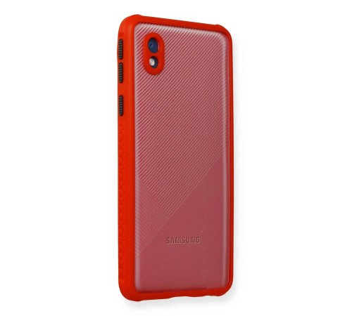 Samsung Galaxy A01 Core Kılıf Miami Şeffaf Silikon - Kırmızı Samsung Galaxy A01 Core Kılıf Miami Şeffaf Silikon - Kırmızı
