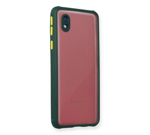 Samsung Galaxy A01 Core Kılıf Miami Şeffaf Silikon - Koyu Yeşil Samsung Galaxy A01 Core Kılıf Miami Şeffaf Silikon - Koyu Yeşil