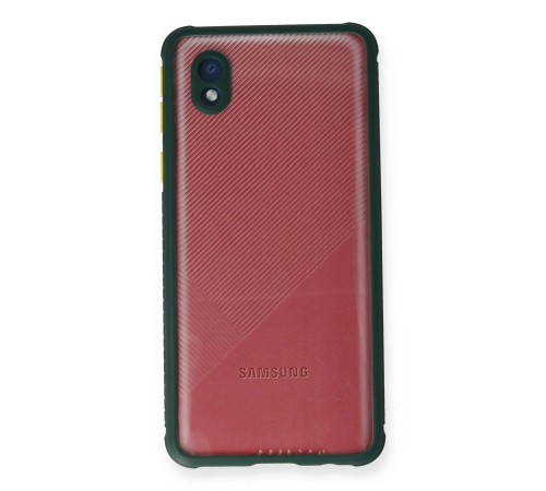 Samsung Galaxy A01 Core Kılıf Miami Şeffaf Silikon - Koyu Yeşil Samsung Galaxy A01 Core Kılıf Miami Şeffaf Silikon - Koyu Yeşil
