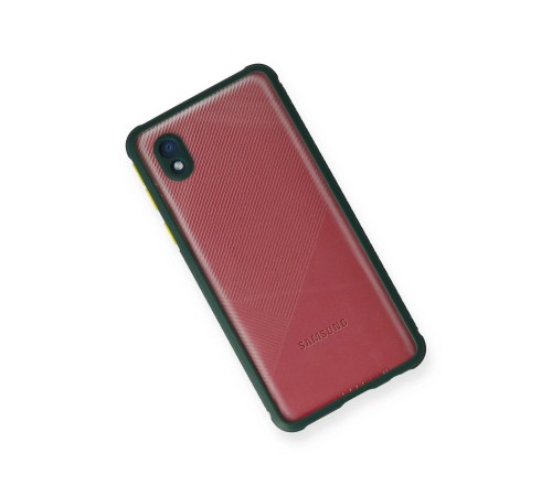 Samsung Galaxy A01 Core Kılıf Miami Şeffaf Silikon - Koyu Yeşil Samsung Galaxy A01 Core Kılıf Miami Şeffaf Silikon - Koyu Yeşil