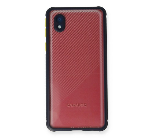 Samsung Galaxy A01 Core Kılıf Miami Şeffaf Silikon - Lacivert Samsung Galaxy A01 Core Kılıf Miami Şeffaf Silikon - Lacivert