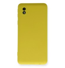 Samsung Galaxy A01 Core Kılıf Nano içi Kadife Silikon - Sarı