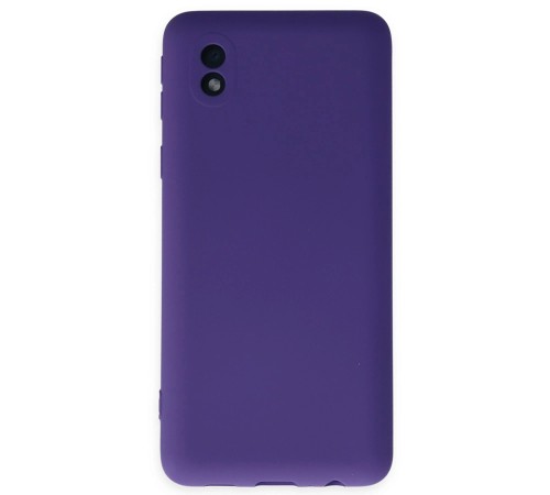 Samsung Galaxy A01 Core Kılıf Nano içi Kadife Silikon - Mor Samsung Galaxy A01 Core Kılıf Nano içi Kadife Silikon - Mor