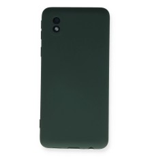 Samsung Galaxy A01 Core Kılıf Nano içi Kadife Silikon - Koyu Yeşil
