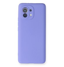 Xiaomi Mi 11 Kılıf First Silikon - Lila