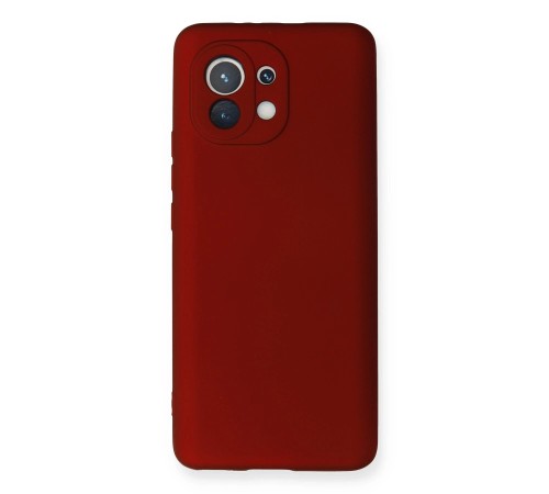 Xiaomi Mi 11 Kılıf First Silikon - Bordo Xiaomi Mi 11 Kılıf First Silikon - Bordo