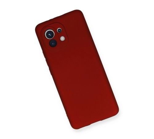 Xiaomi Mi 11 Kılıf First Silikon - Bordo Xiaomi Mi 11 Kılıf First Silikon - Bordo