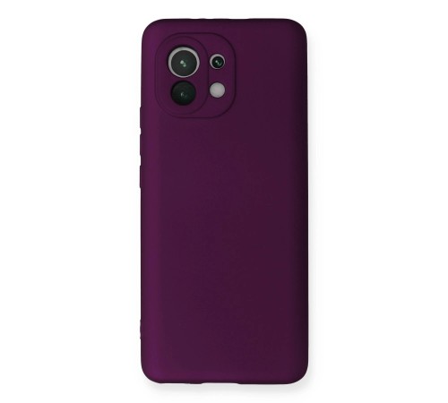 Xiaomi Mi 11 Kılıf First Silikon - Mürdüm Xiaomi Mi 11 Kılıf First Silikon - Mürdüm