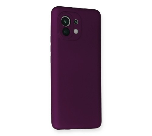 Xiaomi Mi 11 Kılıf First Silikon - Mürdüm Xiaomi Mi 11 Kılıf First Silikon - Mürdüm