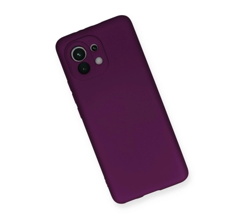 Xiaomi Mi 11 Kılıf First Silikon - Mürdüm Xiaomi Mi 11 Kılıf First Silikon - Mürdüm