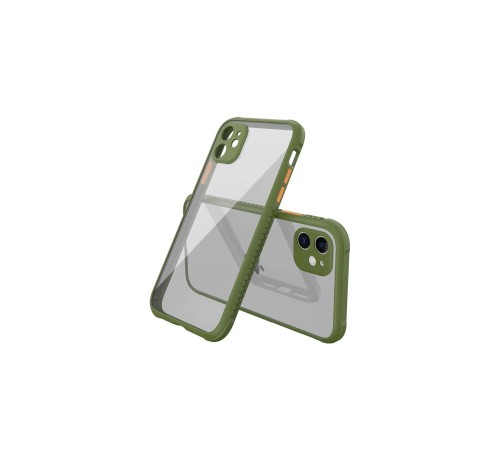 iPhone 12 Mini Kılıf Miami Şeffaf Silikon - Koyu Yeşil iPhone 12 Mini Kılıf Miami Şeffaf Silikon - Koyu Yeşil