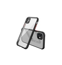 iPhone 12 Mini Kılıf Miami Şeffaf Silikon - Siyah